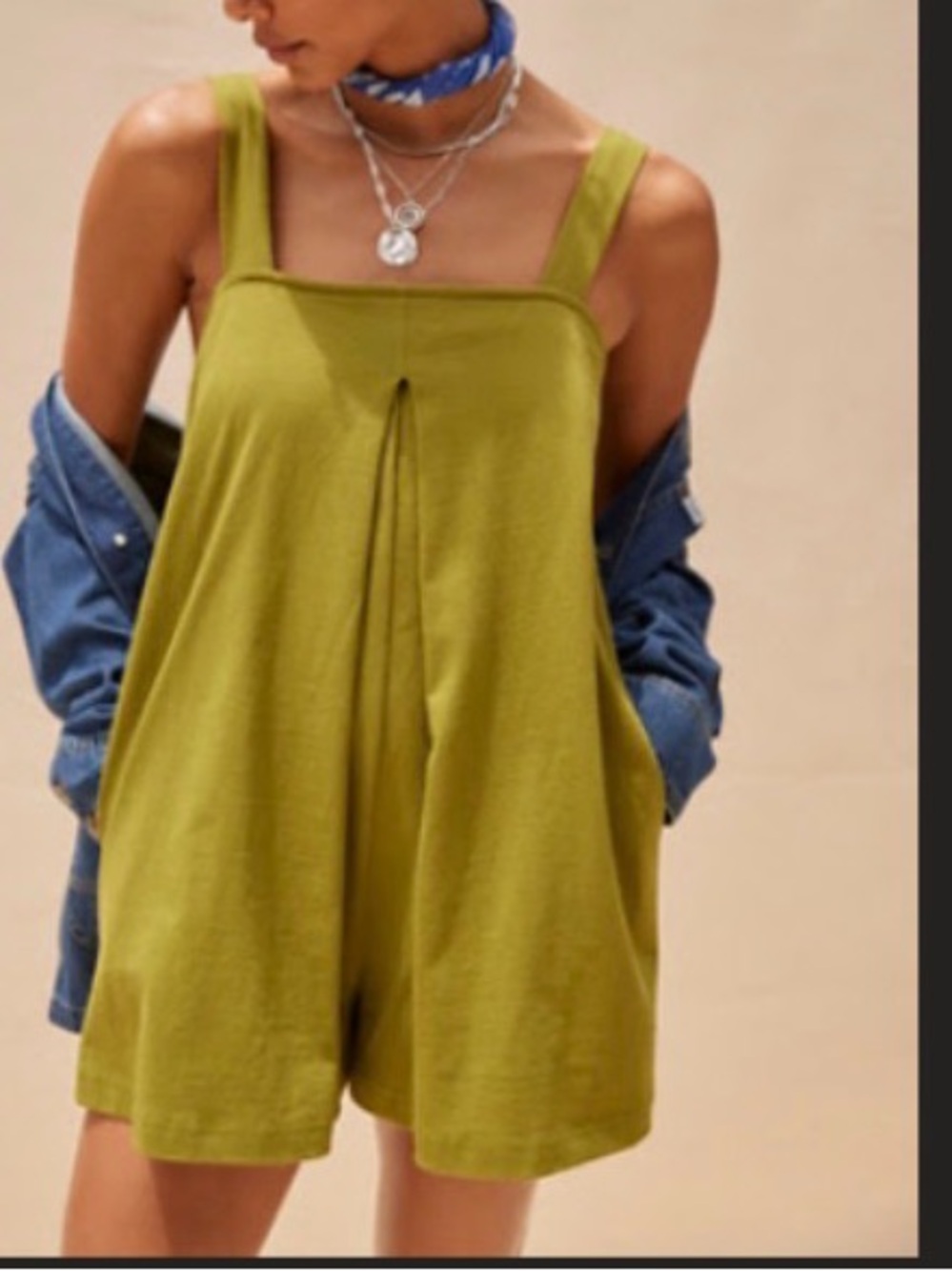 Free People Nicola Romper in Olive
